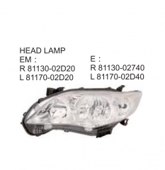 Toyota Corolla Middle East 2010 Head lamp