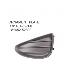 Toyota YARIS VITZ 2011-2013 ORNAMENT PLATE 81481-52360 81482-52300