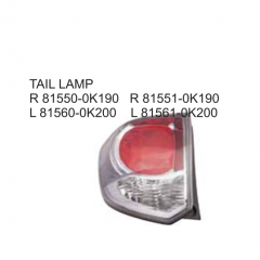 Toyota FORTUNER 2011 HILUX SW4 Tail lamp 81550-0K190 81560-0K200 81551-0K190 81561-0K100